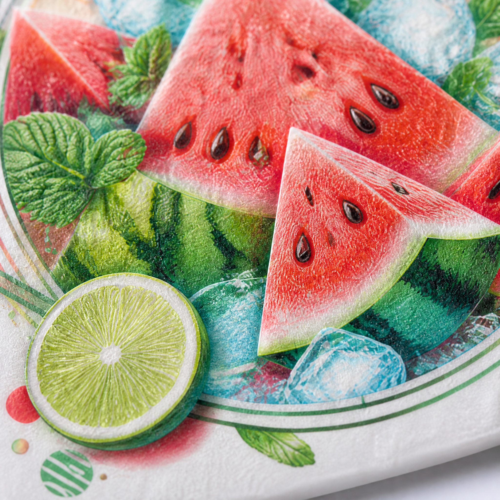 Custom Summer Iced Watermelon Car Air Freshener Wholesale · Arched Lime Mint Pop Art Scent Diffuser Hang Tag Manufacturer