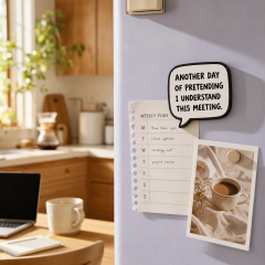 Custom 3D Soft PVC Sarcastic Office Humor Magnets · Corporate Meme, Meeting & WFH Desk Rubber Refrigerator Magnets Wholesale