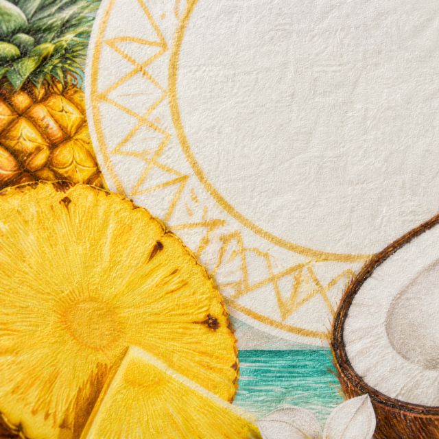 Custom Tropical Piña Colada Car Air Freshener Wholesale · Arched Coconut Pineapple Tiki Scent Diffuser Hang Tag Manufacturer