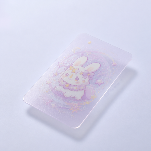 Custom Frosted Translucent Photocard Ultra-Thin Matte Clear PVC Acrylic Cards for Anime Merch and Journal Collectibles