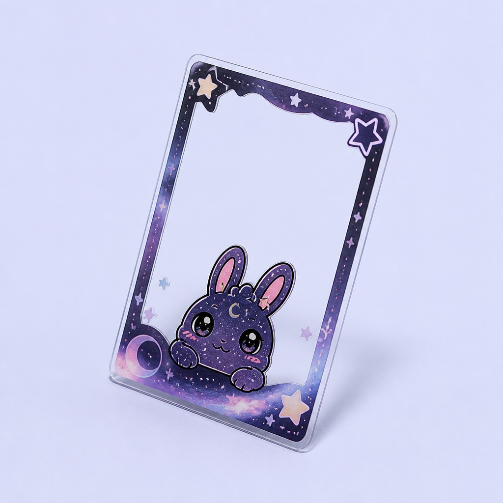 STANDARD GIFTS Custom Die-Cut Transparent Photo Cards - Clear Anime & Polaroid Cards with 1/3 Bank Card Thickness