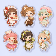 Custom Anime Chibi Acrylic Phone Grip Wholesale · Kawaii Bakery Maid MagSafe & Collapsible Griptok Stand Manufacturer