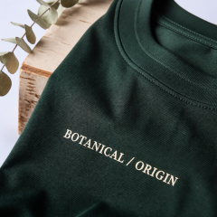 Custom Minimalist Text Graphic T-Shirt Combed Cotton Relaxed Crewneck
