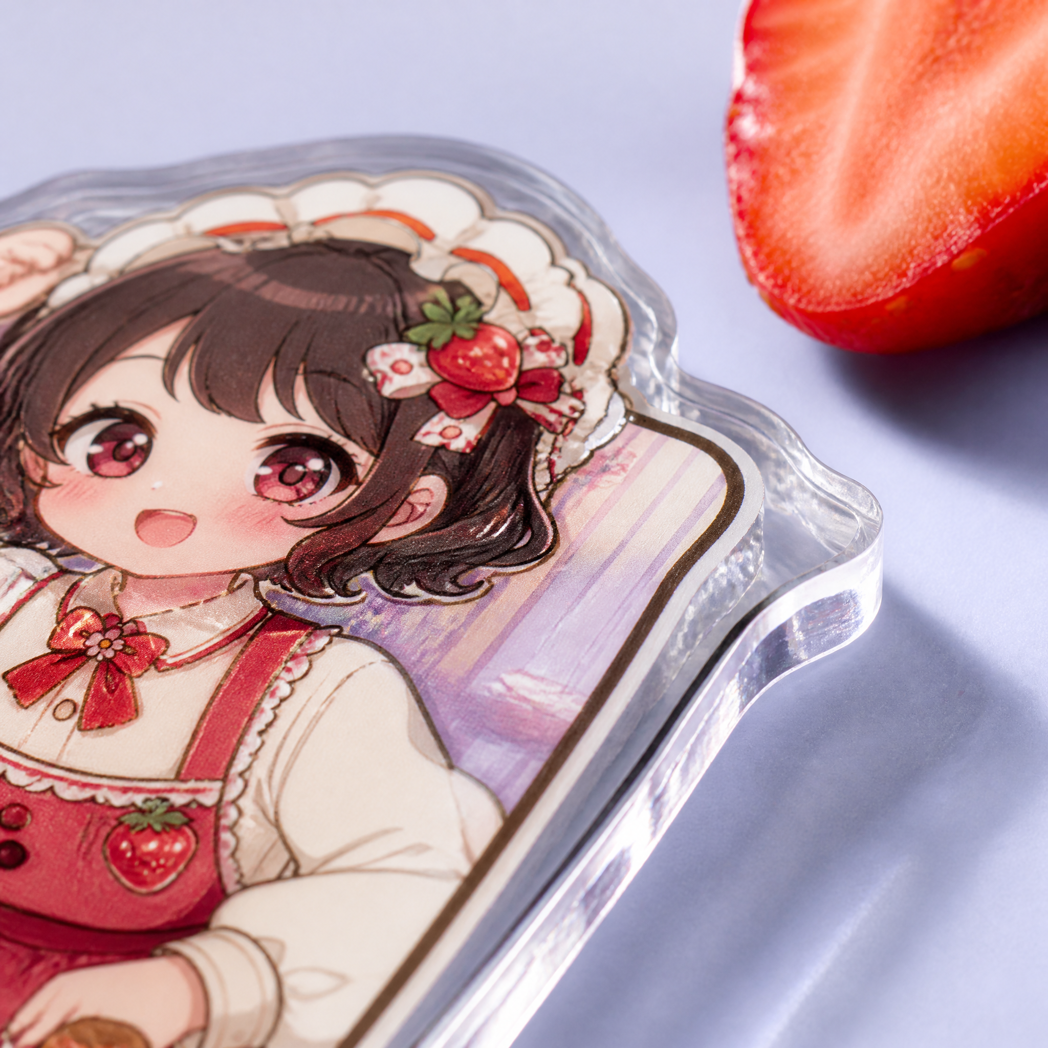 Custom Anime Chibi Acrylic Phone Grip Wholesale · Kawaii Bakery Maid MagSafe & Collapsible Griptok Stand Manufacturer