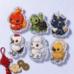 Custom Lucky Dragon & Mythological Beast Acrylic Phone Grip Wholesale · Auspicious Mascot MagSafe & Collapsible Griptok Manufacturer