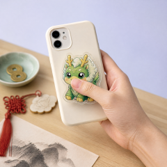 Custom Lucky Dragon & Mythological Beast Acrylic Phone Grip Wholesale · Auspicious Mascot MagSafe & Collapsible Griptok Manufacturer