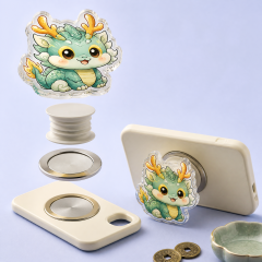 Custom Lucky Dragon & Mythological Beast Acrylic Phone Grip Wholesale · Auspicious Mascot MagSafe & Collapsible Griptok Manufacturer