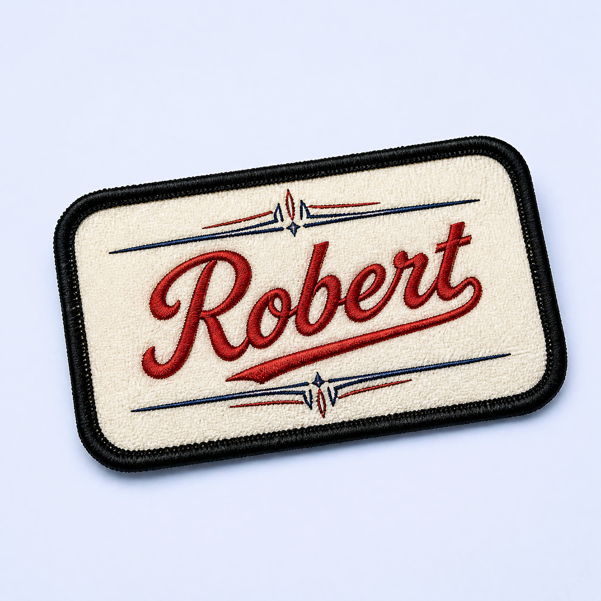 Custom Workwear Embroidered Name Patches Wholesale · Vintage Mechanic Uniform Script Tag Badge Manufacturer