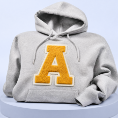 Custom Chenille Varsity Letter Patches Wholesale · 3D Towel Embroidery Letterman Jacket Applique Patch Manufacturer