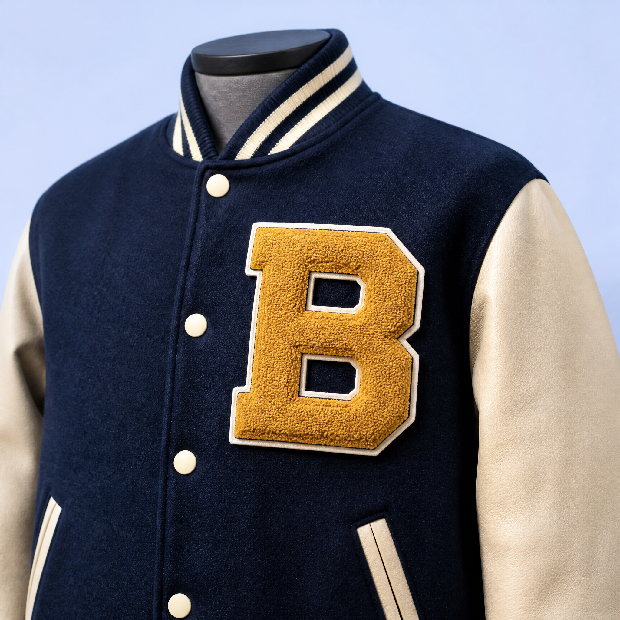 Custom Chenille Varsity Letter Patches Wholesale · 3D Towel Embroidery Letterman Jacket Applique Patch Manufacturer