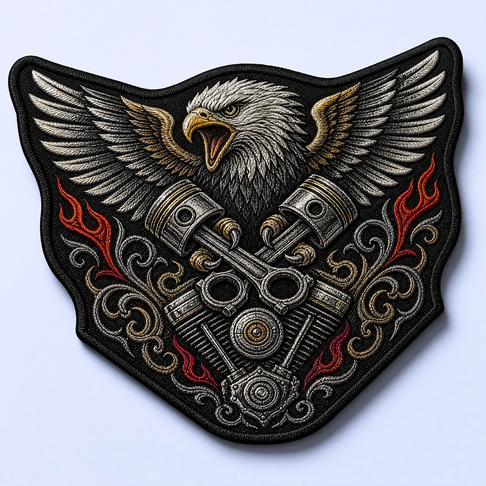 Custom Biker Motorcycle Club Back Patches Wholesale · 3-Piece Rocker Set Leather Vest Embroidery Patch Manufacturer