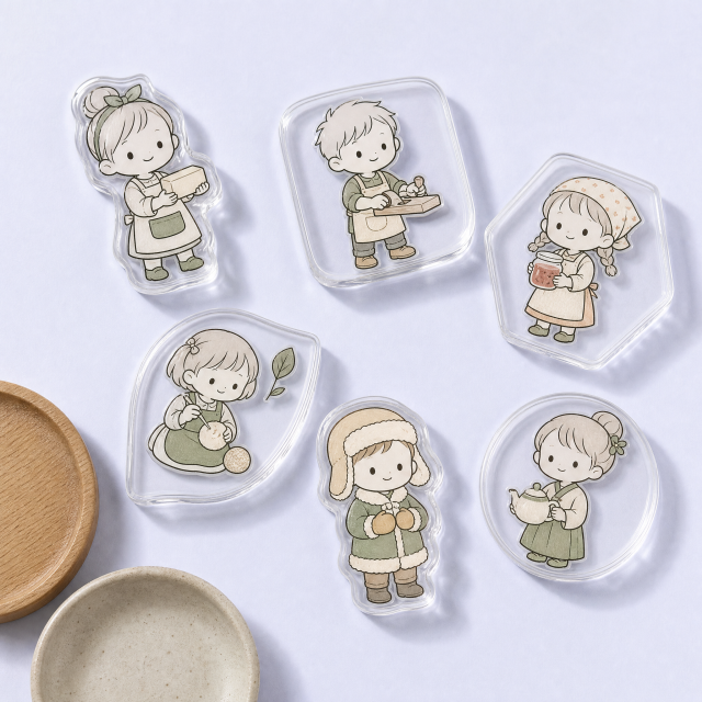 Custom Cozy Hygge Lifestyle Acrylic Phone Grip Wholesale · Healing Chibi Anime MagSafe & Collapsible Griptok Stand Manufacturer