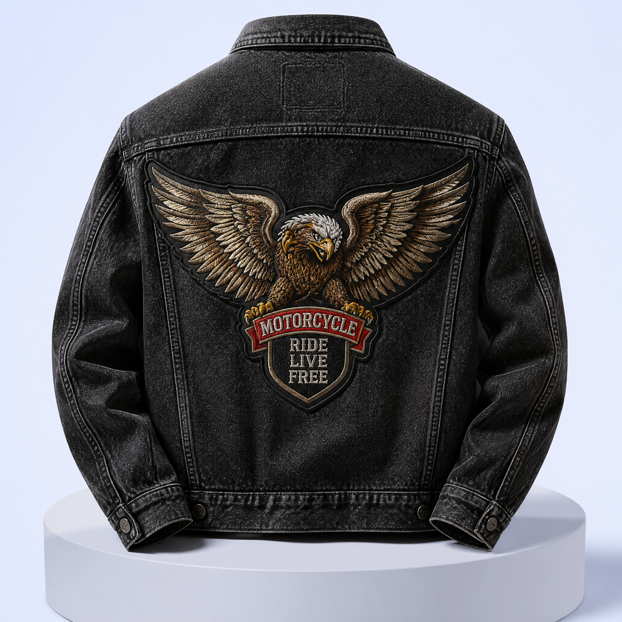 Custom Biker Motorcycle Club Back Patches Wholesale · 3-Piece Rocker Set Leather Vest Embroidery Patch Manufacturer