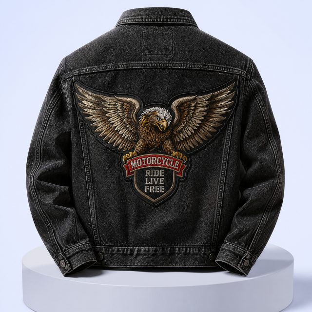 Custom Biker Motorcycle Club Back Patches Wholesale · 3-Piece Rocker Set Leather Vest Embroidery Patch Manufacturer