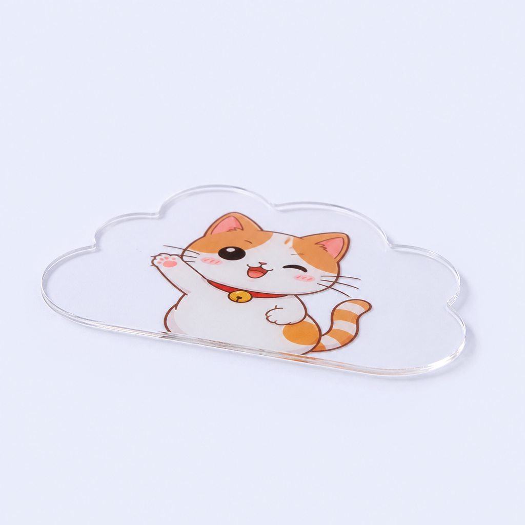 STANDARD GIFTS Custom Die-Cut Transparent Photo Cards - Clear Anime & Polaroid Cards with 1/3 Bank Card Thickness