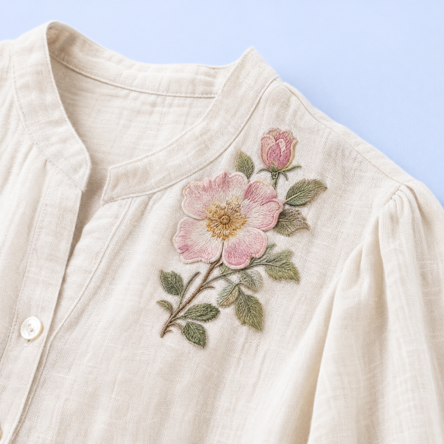 Custom Botanical Floral Embroidered Patches Wholesale · 3D Silk Blossom Organza Applique Patch Manufacturer
