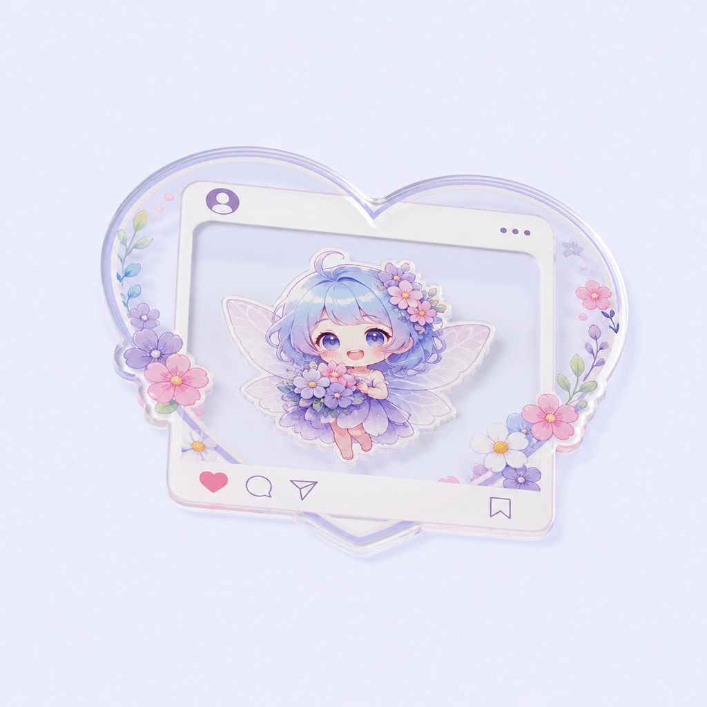 STANDARD GIFTS Custom Die-Cut Transparent Photo Cards - Clear Anime & Polaroid Cards with 1/3 Bank Card Thickness