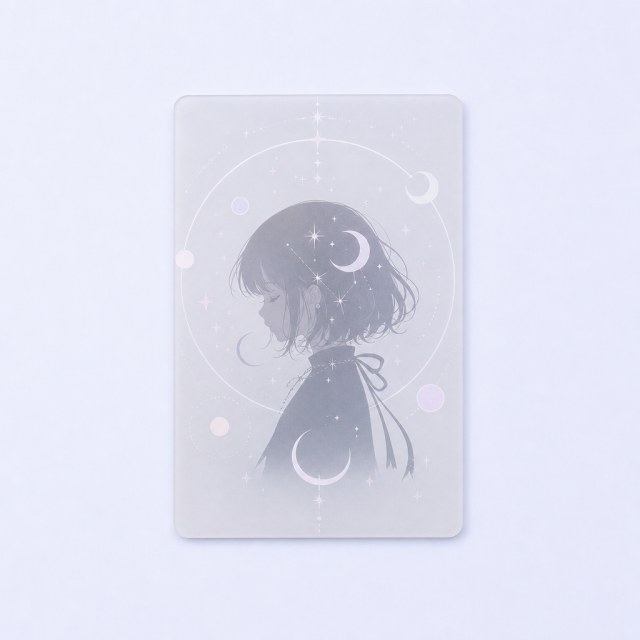 Custom Frosted Translucent Photocard Ultra-Thin Matte Clear PVC Acrylic Cards for Anime Merch and Journal Collectibles