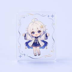 STANDARD GIFTS Custom Die-Cut Transparent Photo Cards - Clear Anime & Polaroid Cards with 1/3 Bank Card Thickness