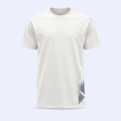 Custom Sleeve and Bottom Hem Print T-Shirt Minimalist Graphic Youth Streetwear Tee