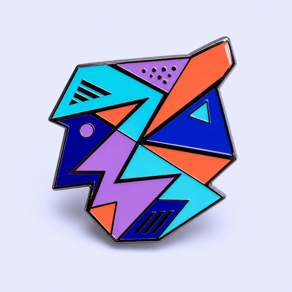 Custom Geometric Enamel Pins - Trendy Lapel Badges - STANDARD GIFTS