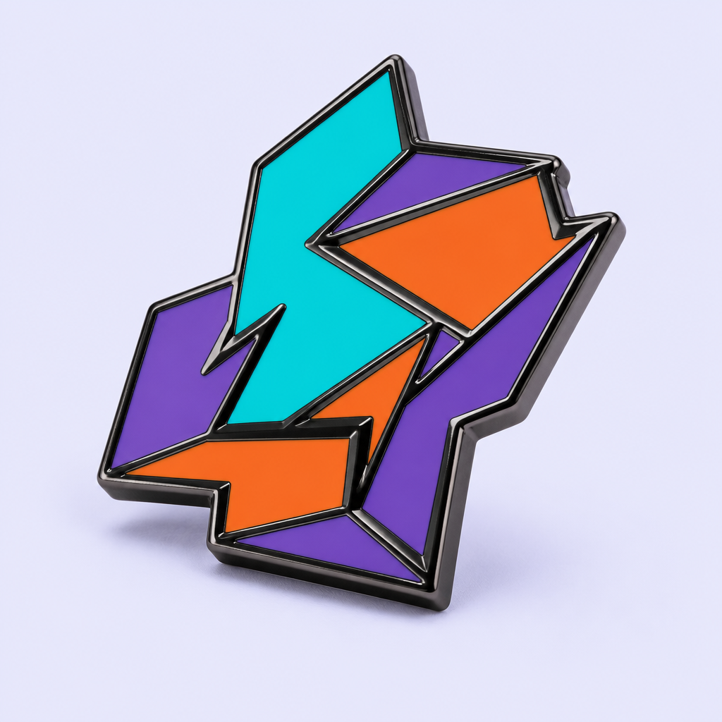 Custom Geometric Enamel Pins - Trendy Lapel Badges - STANDARD GIFTS