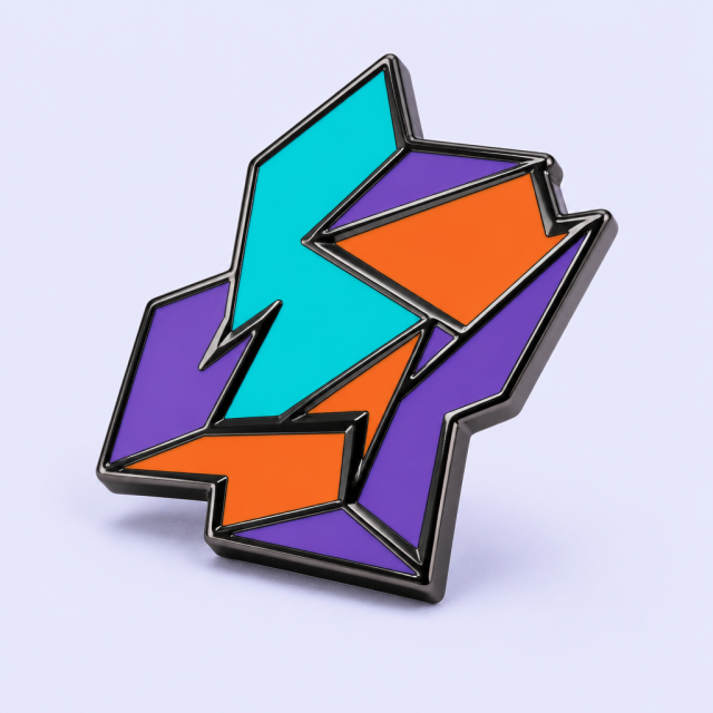 Custom Geometric Enamel Pins - Trendy Lapel Badges - STANDARD GIFTS