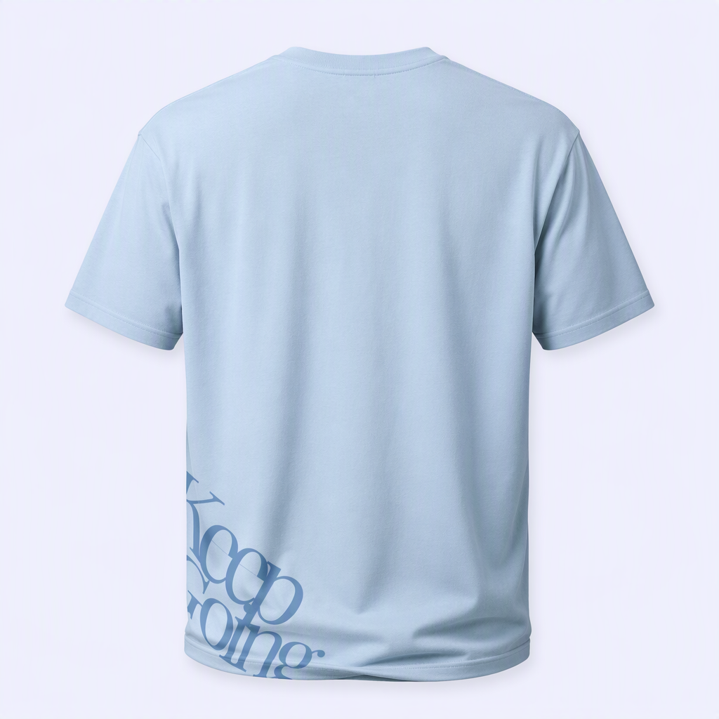 Custom Sleeve and Bottom Hem Print T-Shirt Minimalist Graphic Youth Streetwear Tee