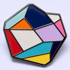 Custom Geometric Enamel Pins - Trendy Lapel Badges - STANDARD GIFTS