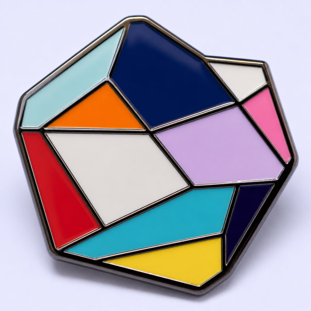 Custom Geometric Enamel Pins - Trendy Lapel Badges - STANDARD GIFTS