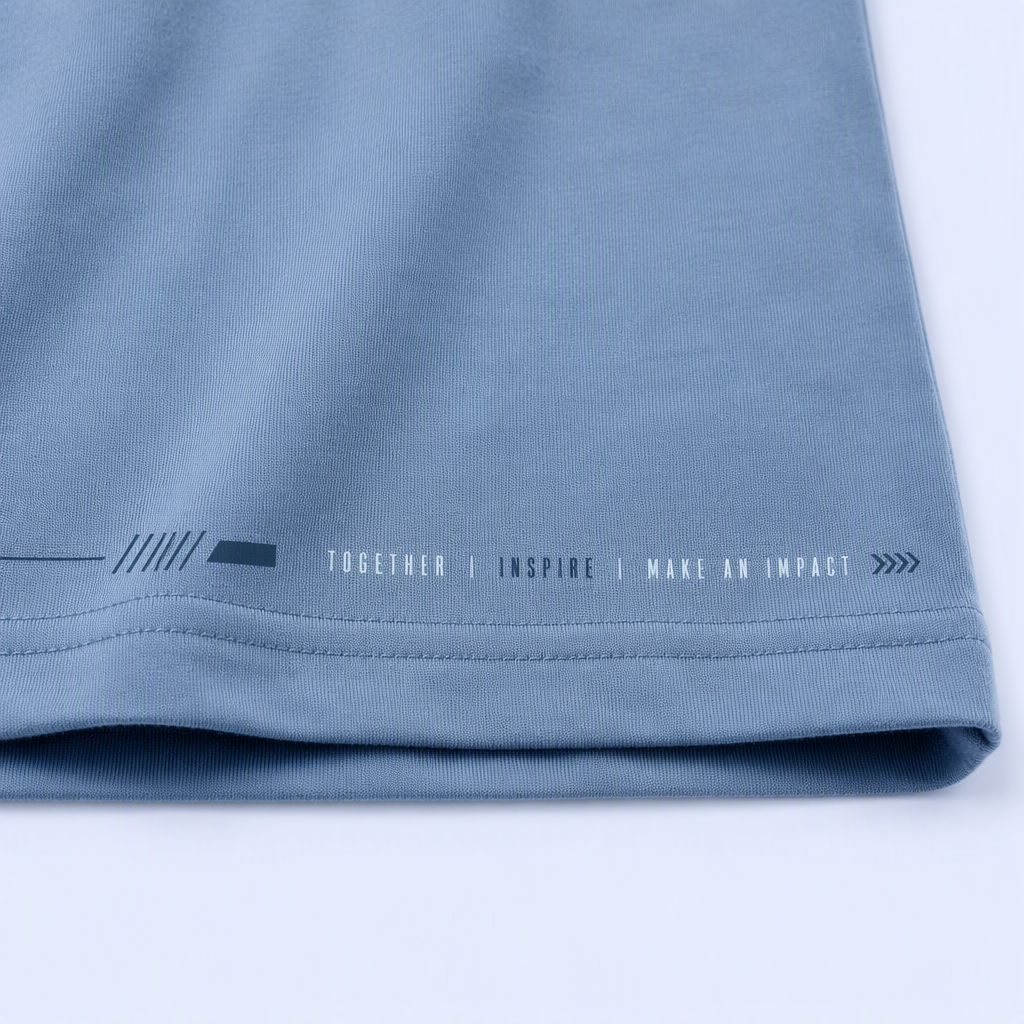 Custom Sleeve and Bottom Hem Print T-Shirt Minimalist Graphic Youth Streetwear Tee