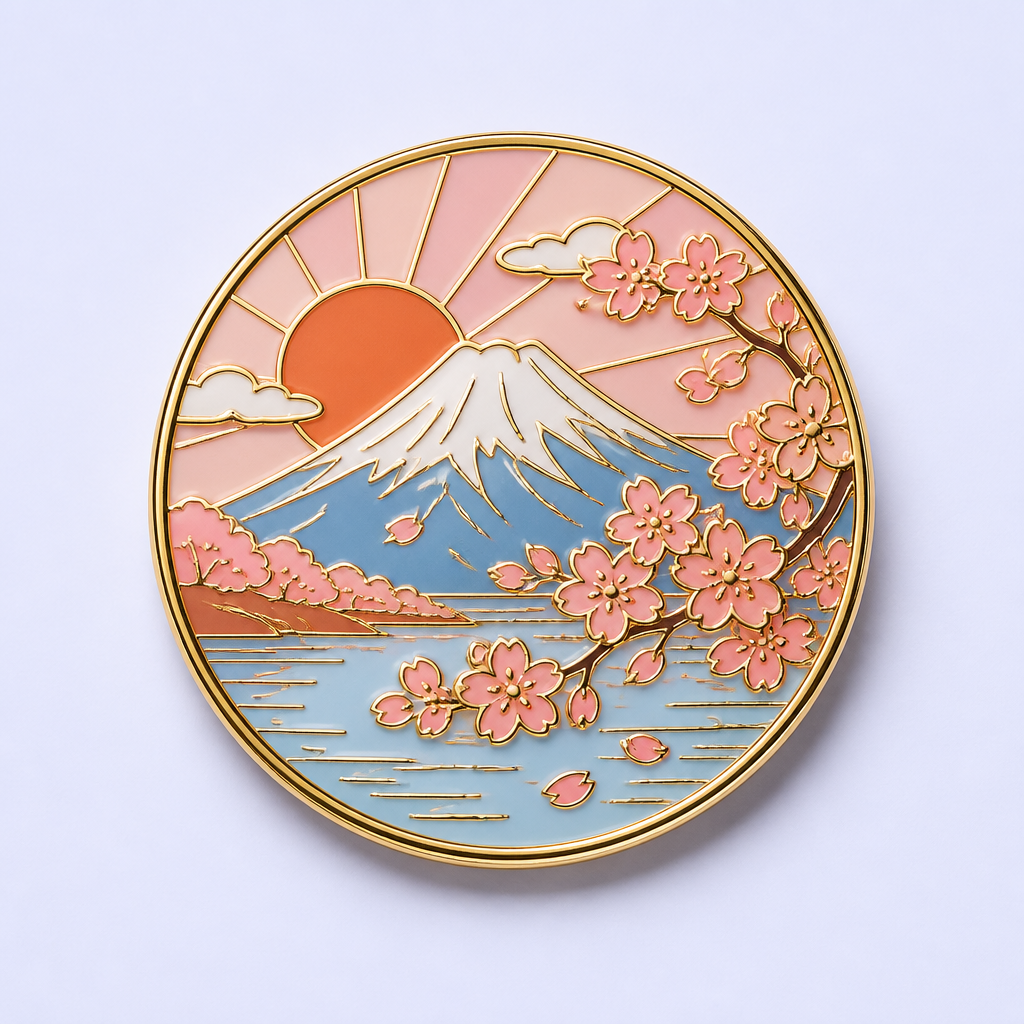 Custom Scenic Illustration Enamel Pins - Travel Souvenir Badges - STANDARD GIFTS