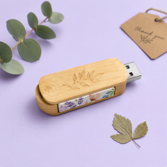 Custom Wooden Swivel USB Flash Drive