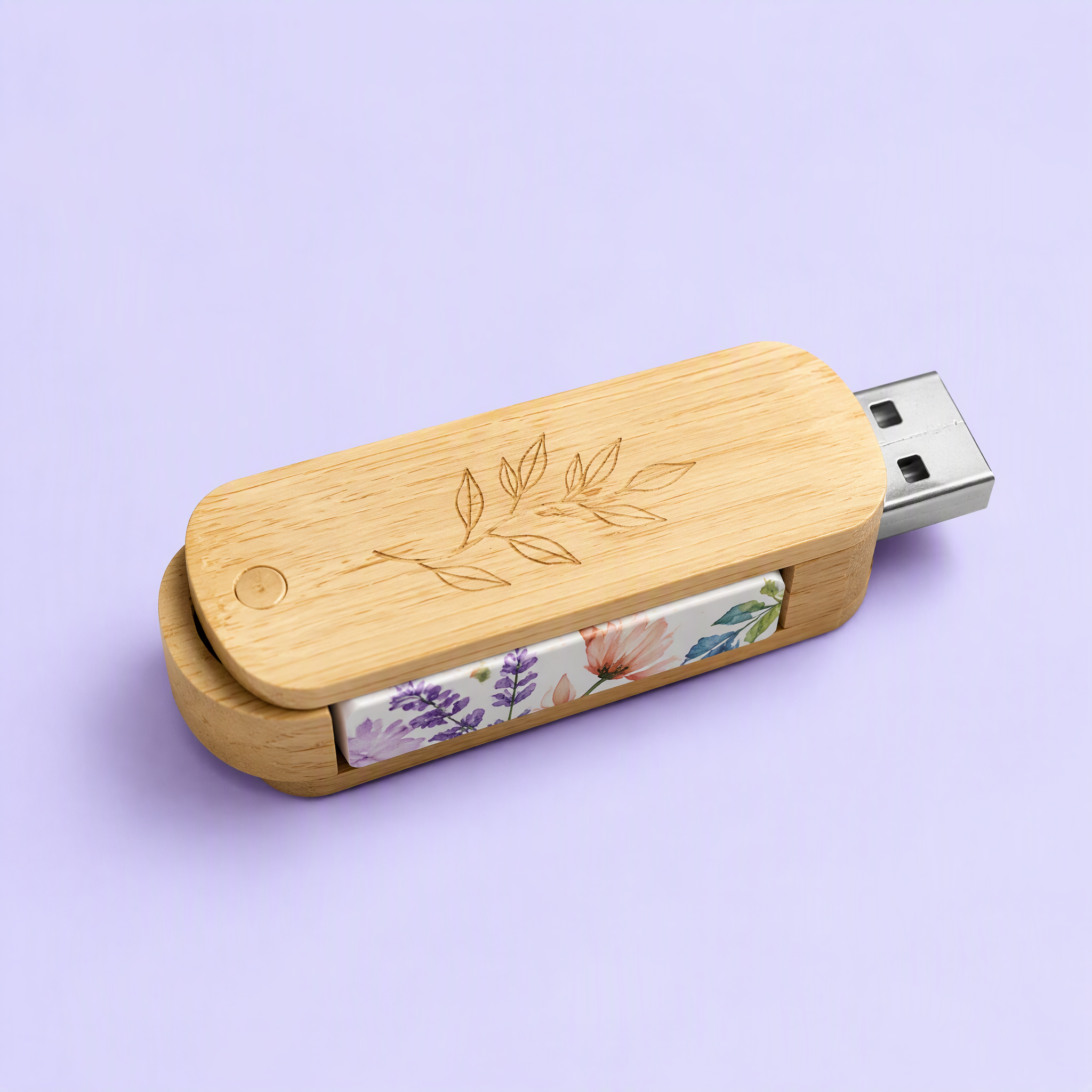 Custom Wooden Swivel USB Flash Drive