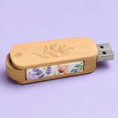 Custom Wooden Swivel USB Flash Drive