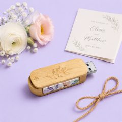Custom Wooden Swivel USB Flash Drive