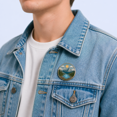 Custom Scenic Illustration Enamel Pins - Travel Souvenir Badges - STANDARD GIFTS