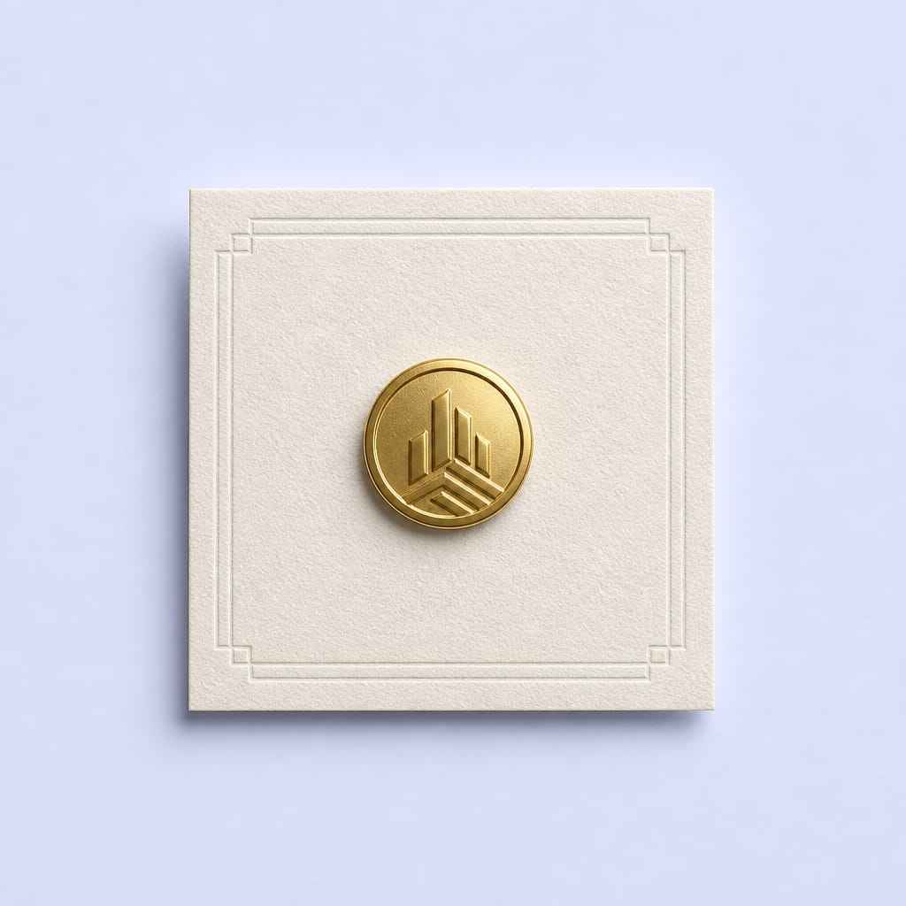 STANDARD GIFTS Custom Minimalist Text & Geometric Logo Enamel Lapel Pin Badges