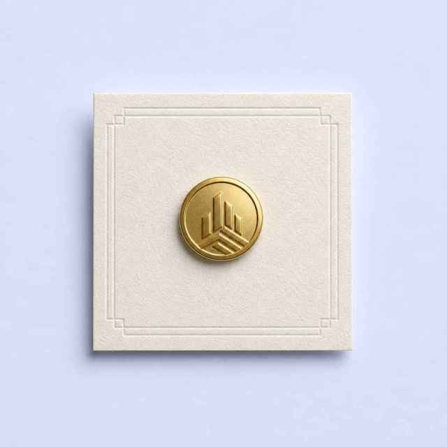 STANDARD GIFTS Custom Minimalist Text & Geometric Logo Enamel Lapel Pin Badges