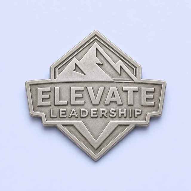 STANDARD GIFTS Custom Minimalist Text & Geometric Logo Enamel Lapel Pin Badges