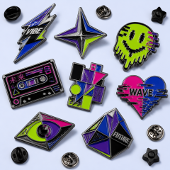 Custom Geometric Enamel Pins - Trendy Lapel Badges - STANDARD GIFTS