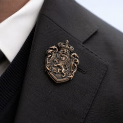 STANDARD GIFTS Custom 3D High-Relief Metal Badges - Antique Sculpted Die-Cast Pins & Emblems