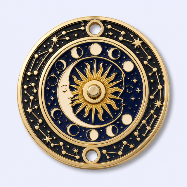 Custom Mechanical Kinetic Interactive Enamel Pins with Movable Multi-Layer Metal Structure