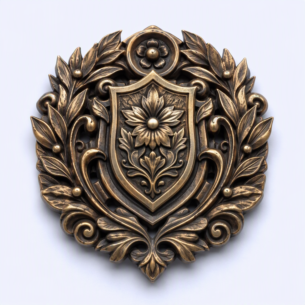 STANDARD GIFTS Custom 3D High-Relief Metal Badges - Antique Sculpted Die-Cast Pins & Emblems