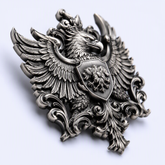 STANDARD GIFTS Custom 3D High-Relief Metal Badges - Antique Sculpted Die-Cast Pins & Emblems