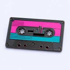 Custom Mechanical Kinetic Interactive Enamel Pins with Movable Multi-Layer Metal Structure
