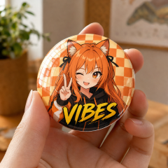 Custom Metal Tinplate Button Badges - Personalized Round Pin Badges (No MOQ, Full Color Print)