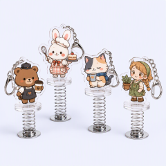 Custom Acrylic Spring Shaker Keychain - STANDARD GIFTS