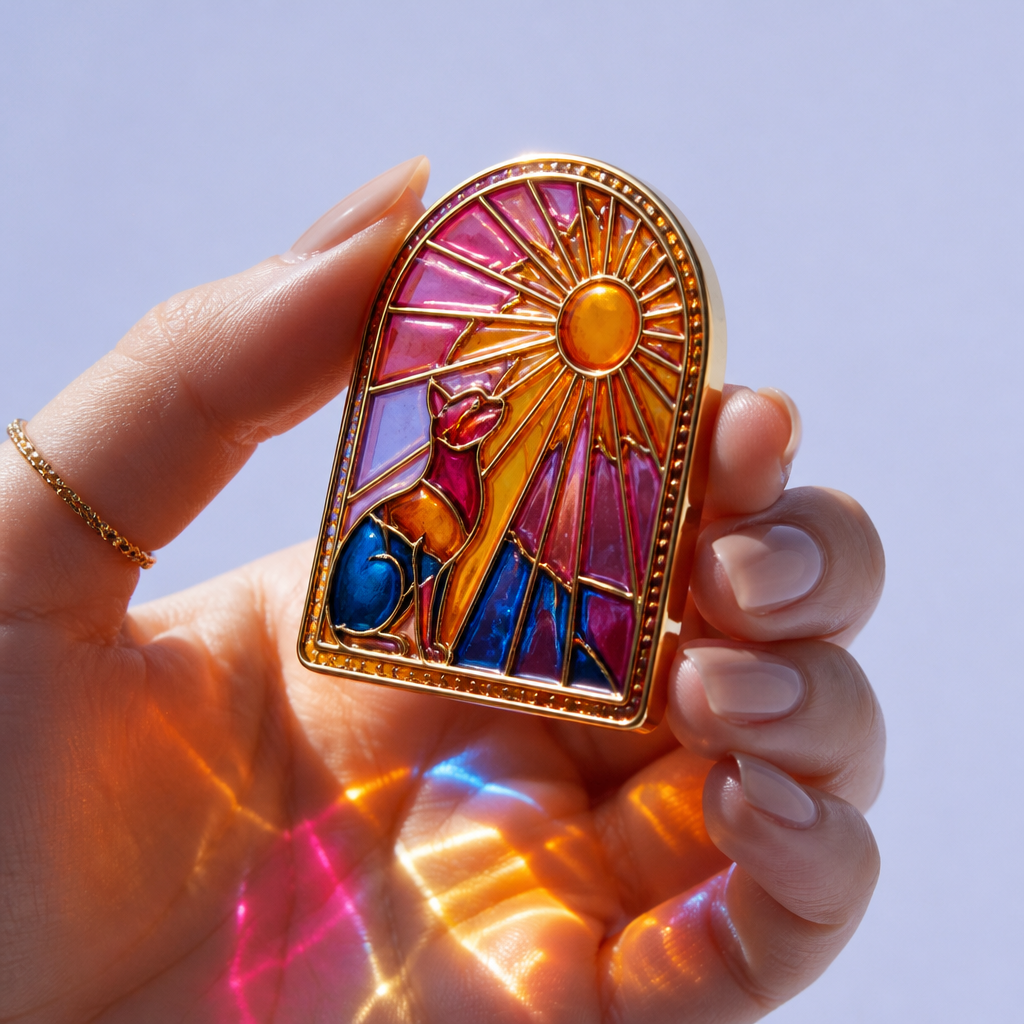 Custom Translucent Stained Glass Metal Lapel Pins by STANDARD GIFTS