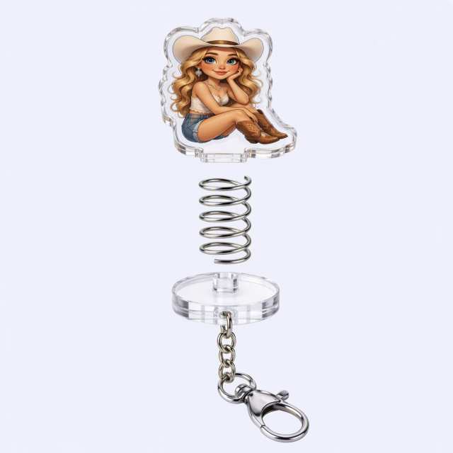 Custom Acrylic Spring Shaker Keychain - STANDARD GIFTS